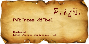Pénzes Ábel névjegykártya