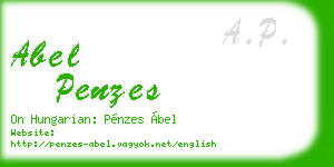 abel penzes business card
